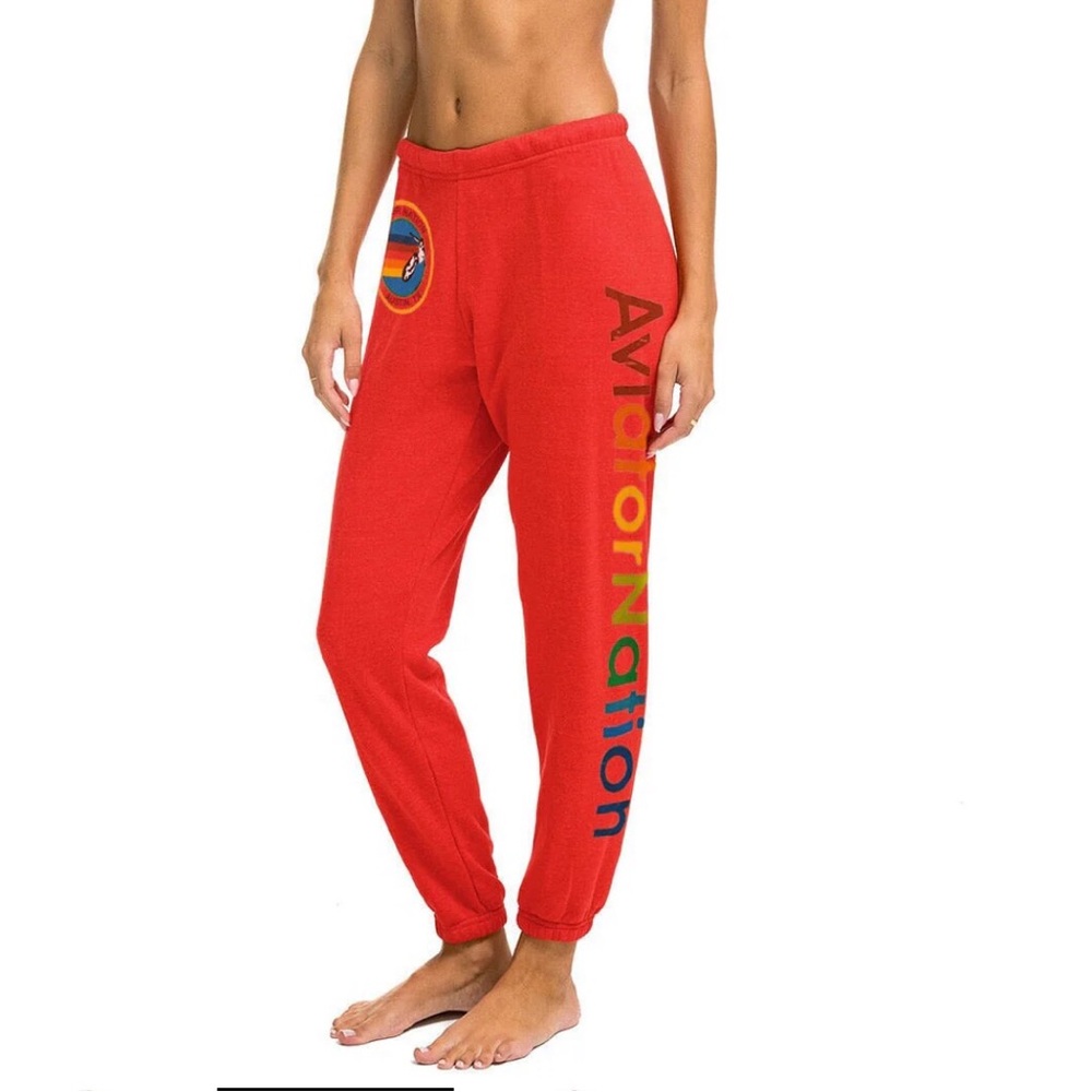 Aviator Nation Austin Sweatpants - Red